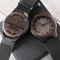To My Son Wood Watch Gift For Son From Dad Son Graduation Birthday Gift Christmas Gift For Son Engraved Wooden Watch