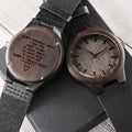 To My Dad You Are My Hero For Dad Anniversary Birthday Gift - Engraved Watch Gift For Dad Father1 Engraved Wooden Watch