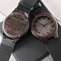 To My Dad Wood Watch - Never Forget That I Love You Fathers Day Gift For Dad Dad Birthday Gift Engraved Wooden Watch