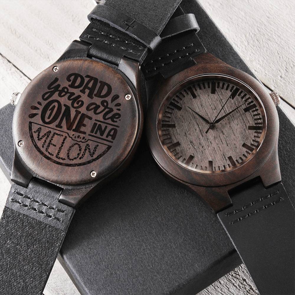 To My Dad - Engraved Wooden Casual Quartz Wrist Watch Anniversary Birthday Customized Gift - Gift For Dad You Are One Engraved Wooden Watch