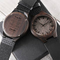 Gift For Dad On Father's Day I Love You Always & Forever Engraved Wooden Watch