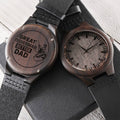 Gift For Fisherman Dad Father Watch Unique Gift Love You Dad - Gift To Dad Engraved Wooden Watch