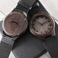 Custom Name Gift For Future Husband Never Forget That I Love You Engraved Wooden Watch