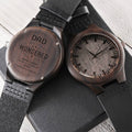 To My Dad Watch Watches For Dad Watch For Dad Never Forget That I Love You Anniversary Gift For Dad Christmas Gift For2 Engraved Wooden Watch