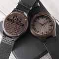 I Love You In The Morning ❤️ Engraved Wooden Watch