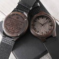 To My Son You Are Braver Love Mom - Engraved Wooden Watch