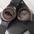 Son - Through Good Times & Bad - Wooden Watch Engraved Wooden Watch