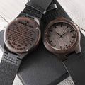 To My Husband Wood Watch Gift For Husband From Wife Husband Watch Fathers Day Gift Birthday Gift For Him Engraved Wooden Watch
