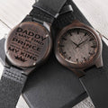 Gift For Dad Customized Black Wooden Watch Daddy I May Find My Prince But You Will Always Be My King Motivational Quot Engraved Wooden Watch