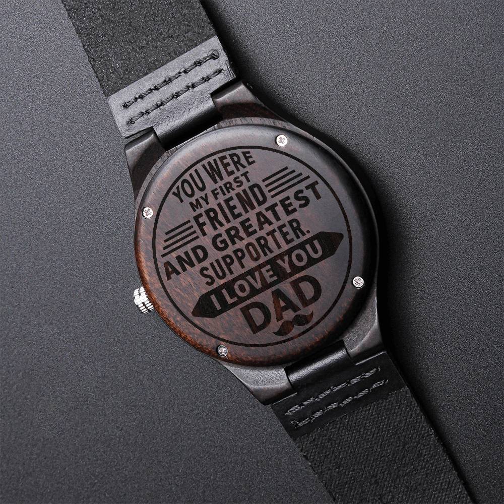 You Were My First Friend - Engraved Wooden Watch