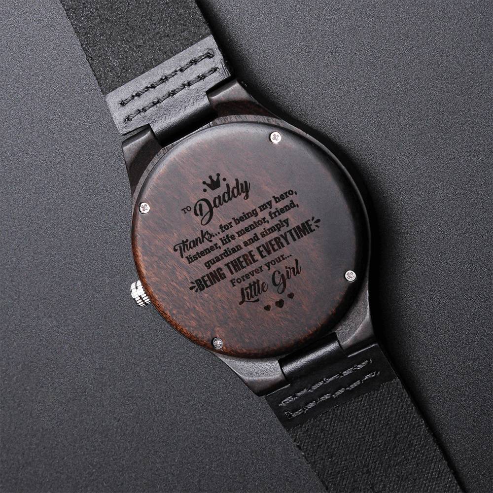 To My Daddy - Watch For Dad - Gift For Father To My Dad You Will Always Be My Hero Watch For Dad Anniversary Birthday 1 Engraved Wooden Watch