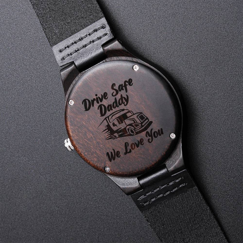 Fathers Day Gift Truck Driver Watch Birthday Gift For Trucker Dad Trucker Dad Birthday Watch Truck Driver Dad Watch Dr Engraved Wooden Watch