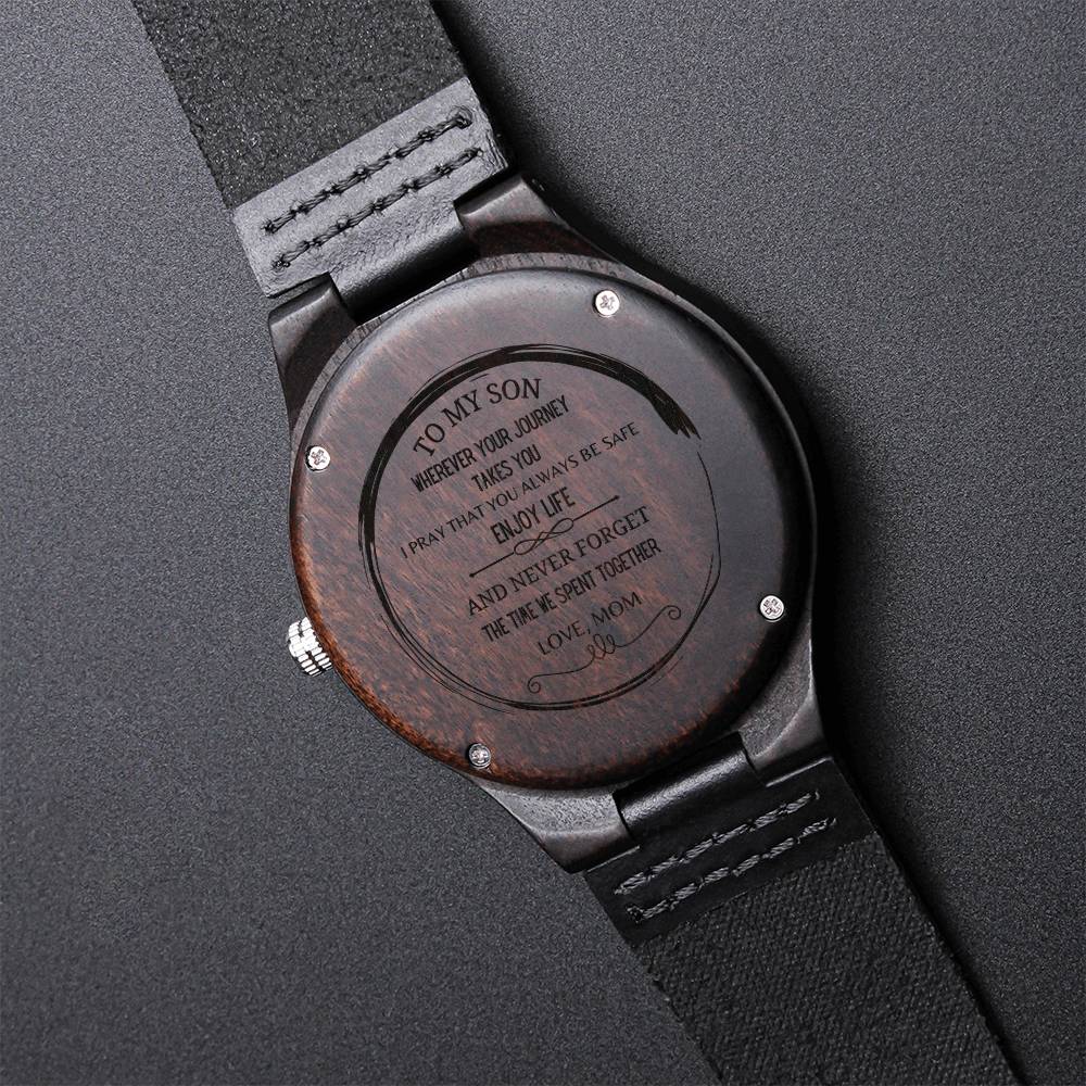 To My Son Watch - I'm So Proud Of You - I Love Daddy - Birthday Gift For Son - Engraved Watch For Son - Watch For Son 1 Engraved Wooden Watch
