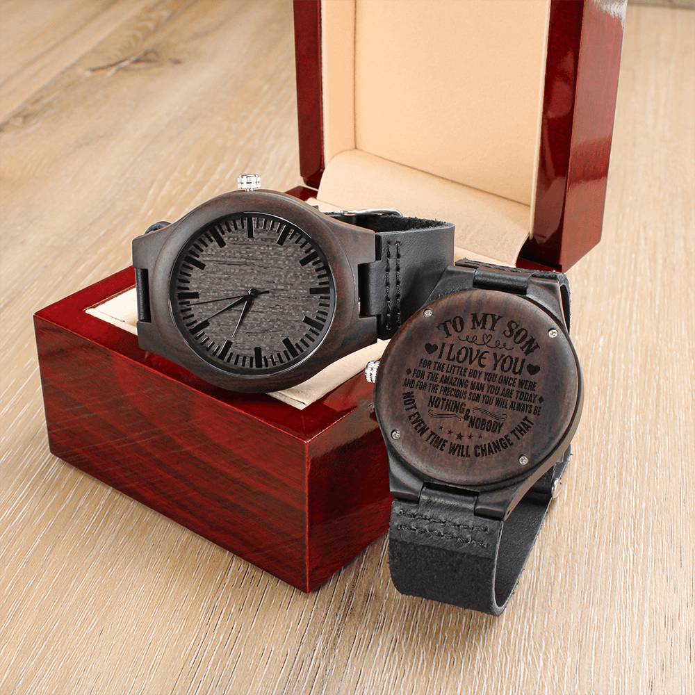 My Precious Son - Wooden Watch For Son Gift From Mom Best Son Gift Ideas Meaningful Men's Watch Engraved Wooden Watch