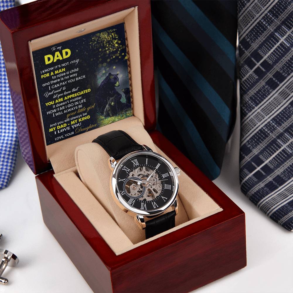 Men's Openwork Watch  To My Dad. Love Your Daughter