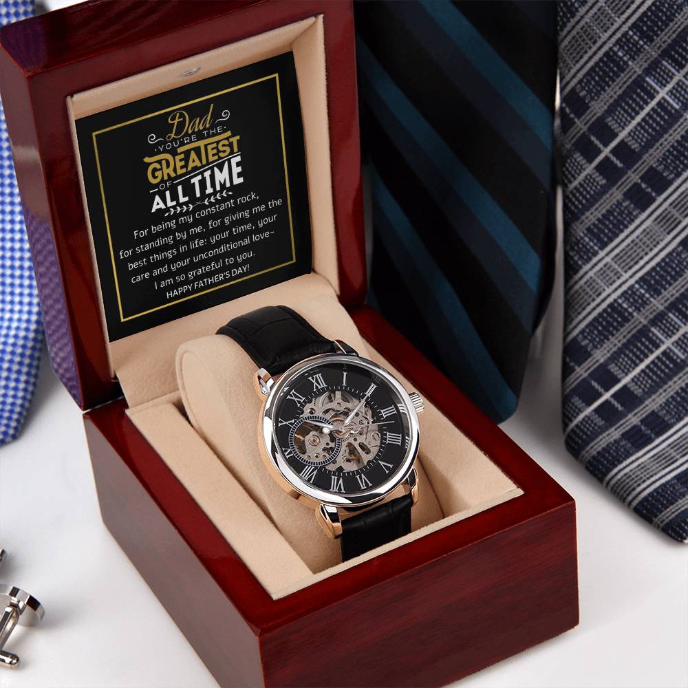 The Greatest Dad Of All Time Openwork Watch
