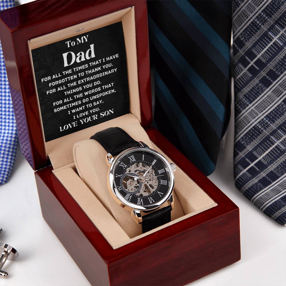 Men's Openwork Watch Gift For Dad