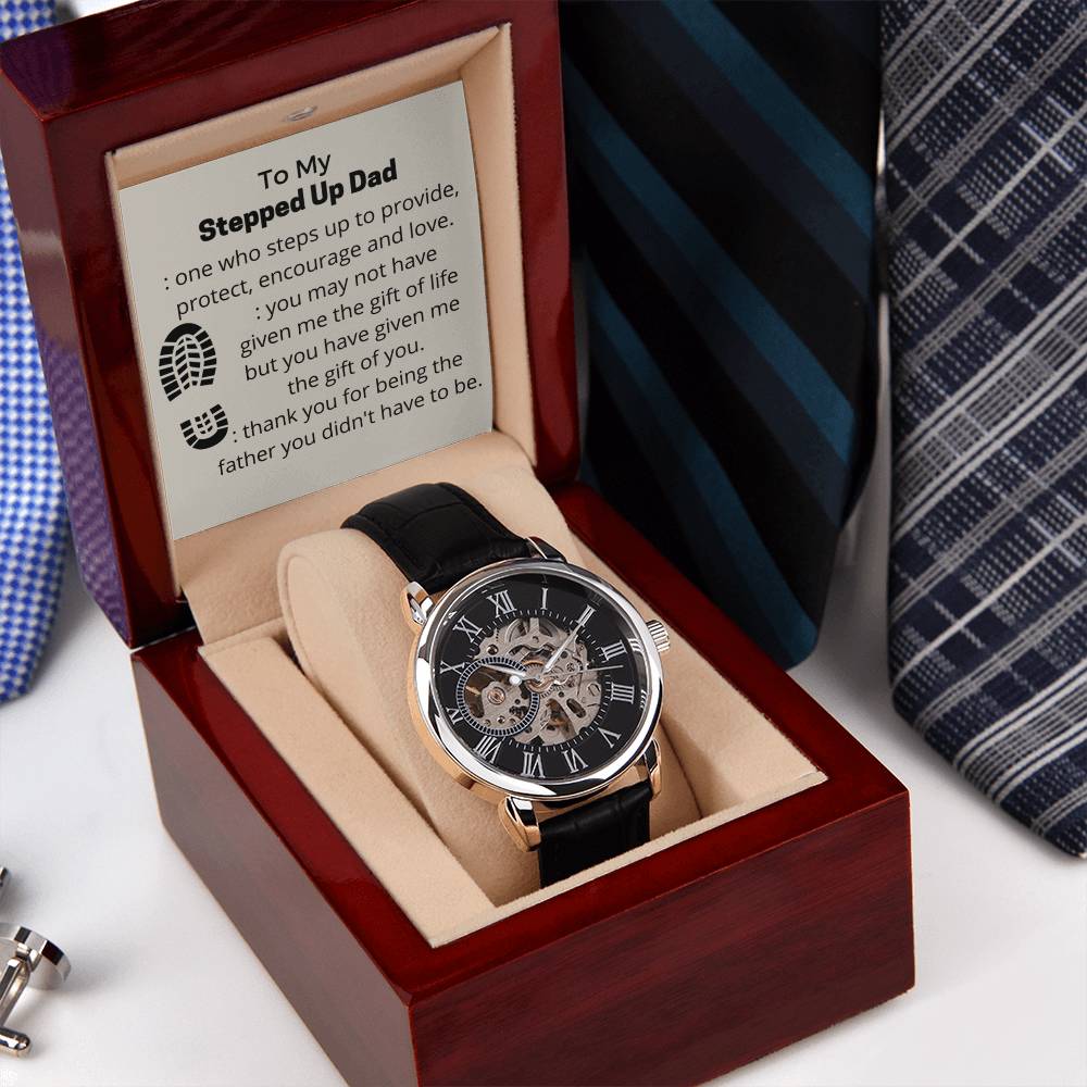 Stepped Up Dad 2 Openwork Watch