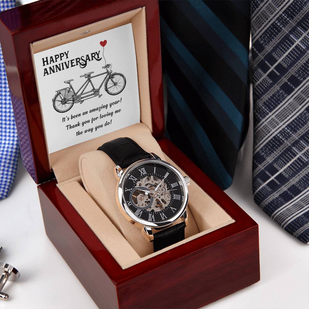 Men's Openwork Watch - Happy Anniversary Gift For Husband