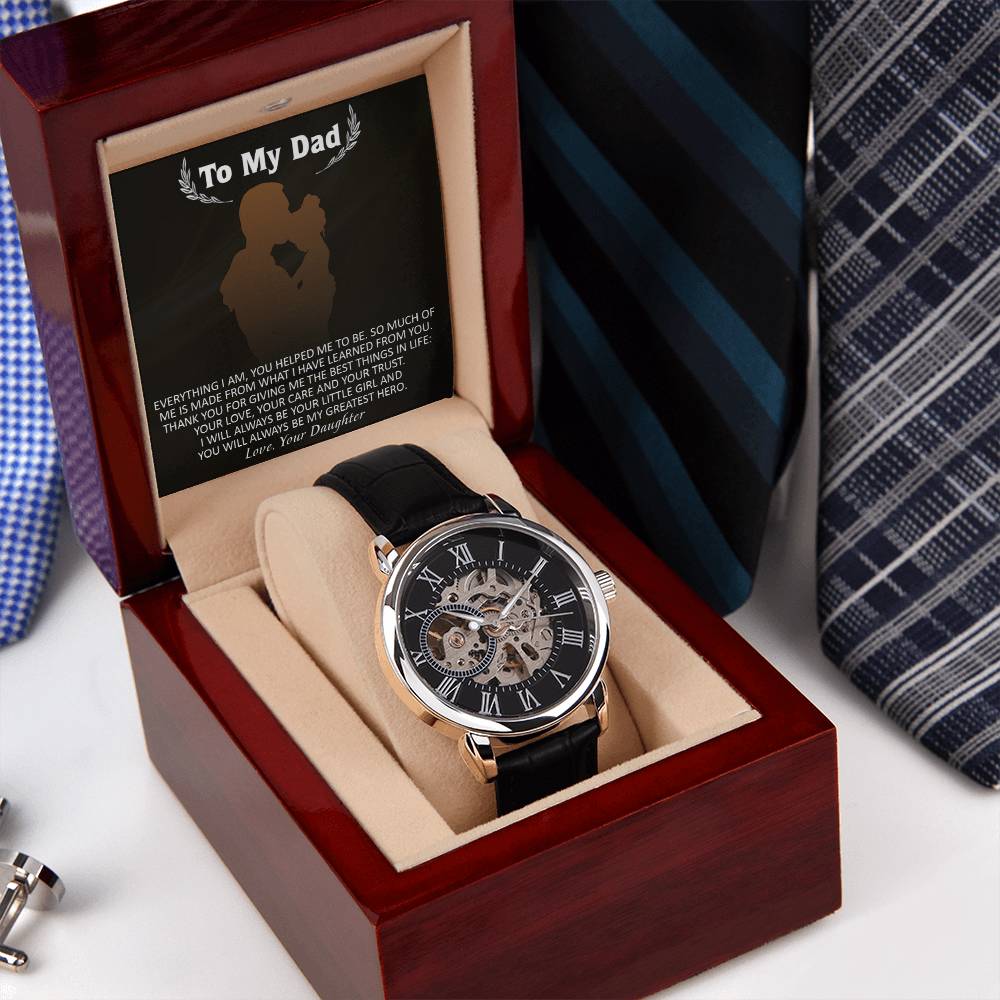 Gift For Dad From Daughter Helped Me To Be Openwork Watch