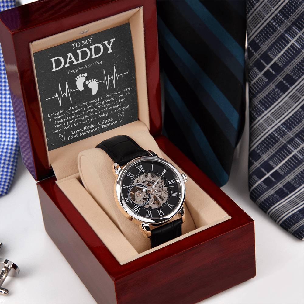 New Dad On Fathers Day New Dad New Daddy Gift Daddy To Be Gift Daddy Gift From A Bump New Dad Gifts Openwork Watch