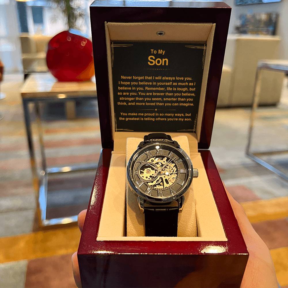 Son, You Make Me Proud - Openwork Watches