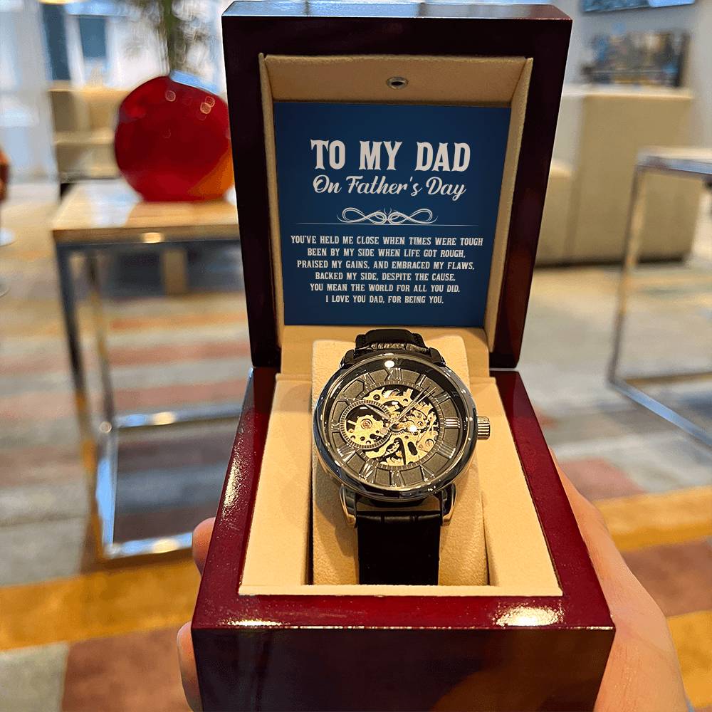 Gift For Dad Openwork Watch - You've Held Me Close