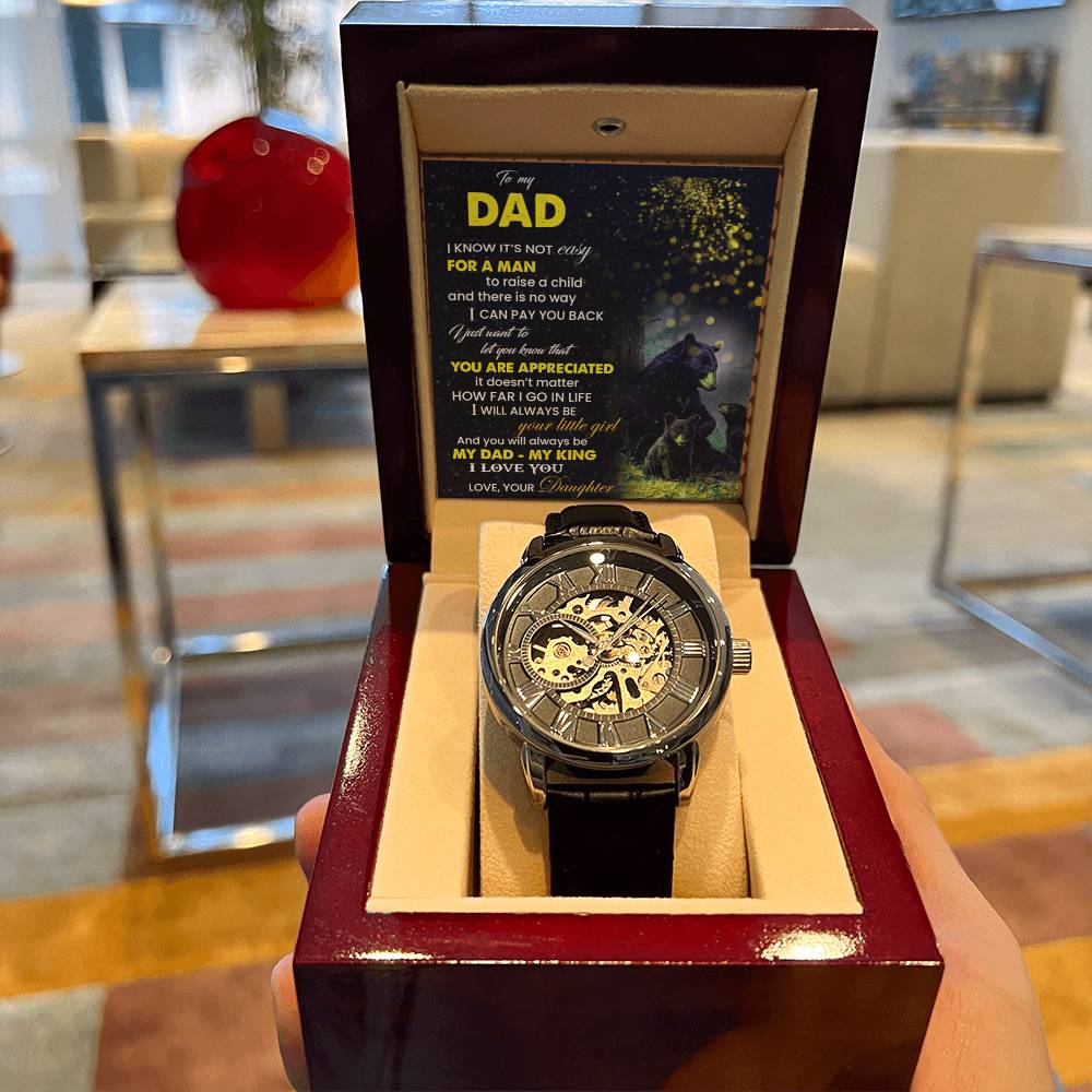 Men's Openwork Watch  To My Dad. Love Your Daughter