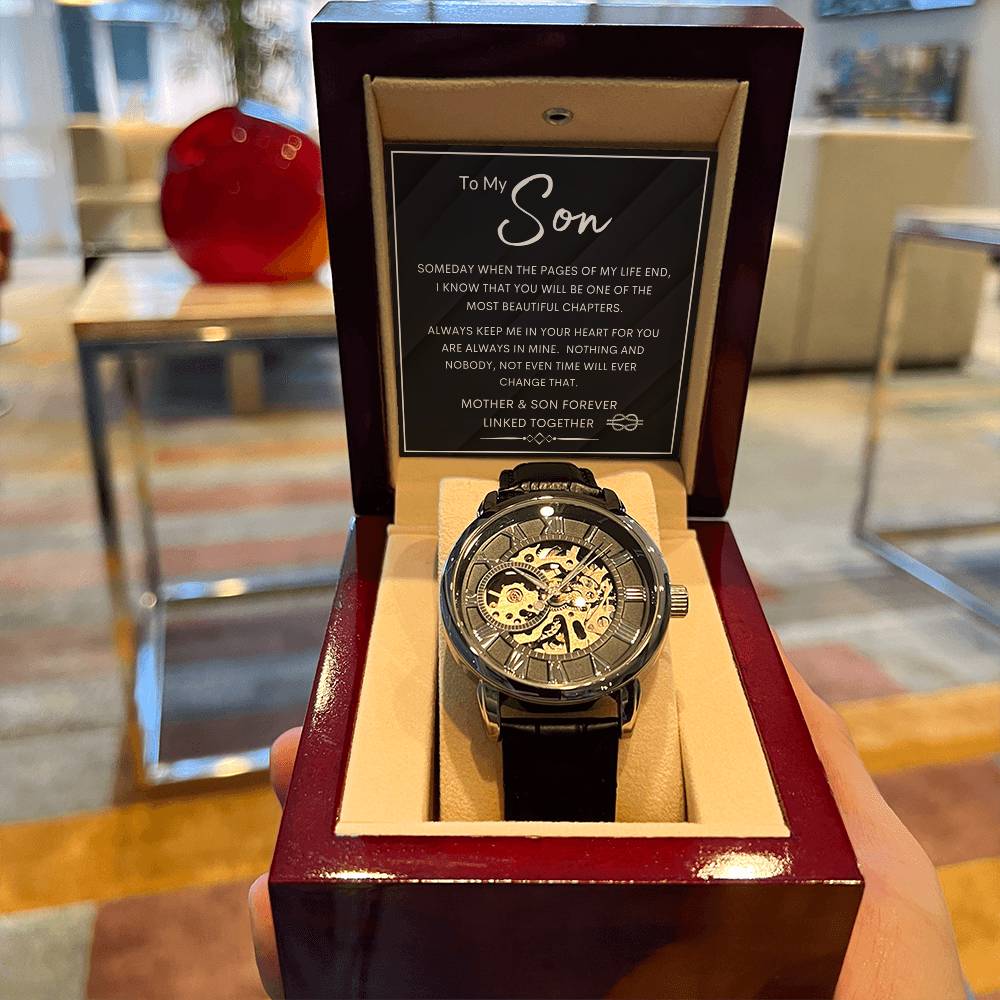 To My Son  Men's Openwork Watches