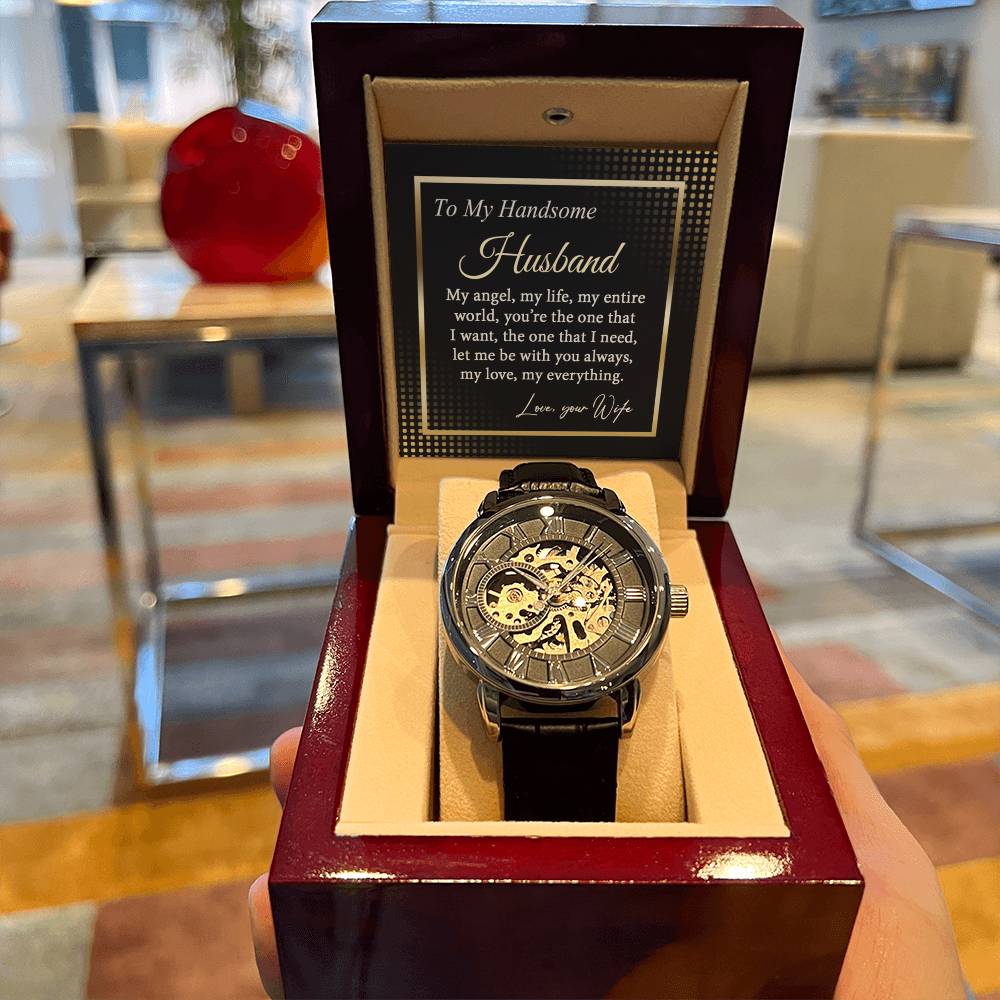 To My Husband Watch Gift Openwork Watch