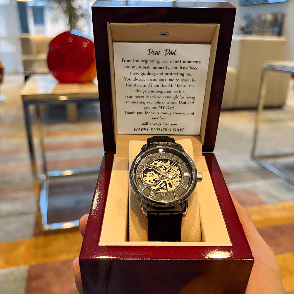 To My Awesome Dad For Father's Day! The Amazing Men's Openwork Watch