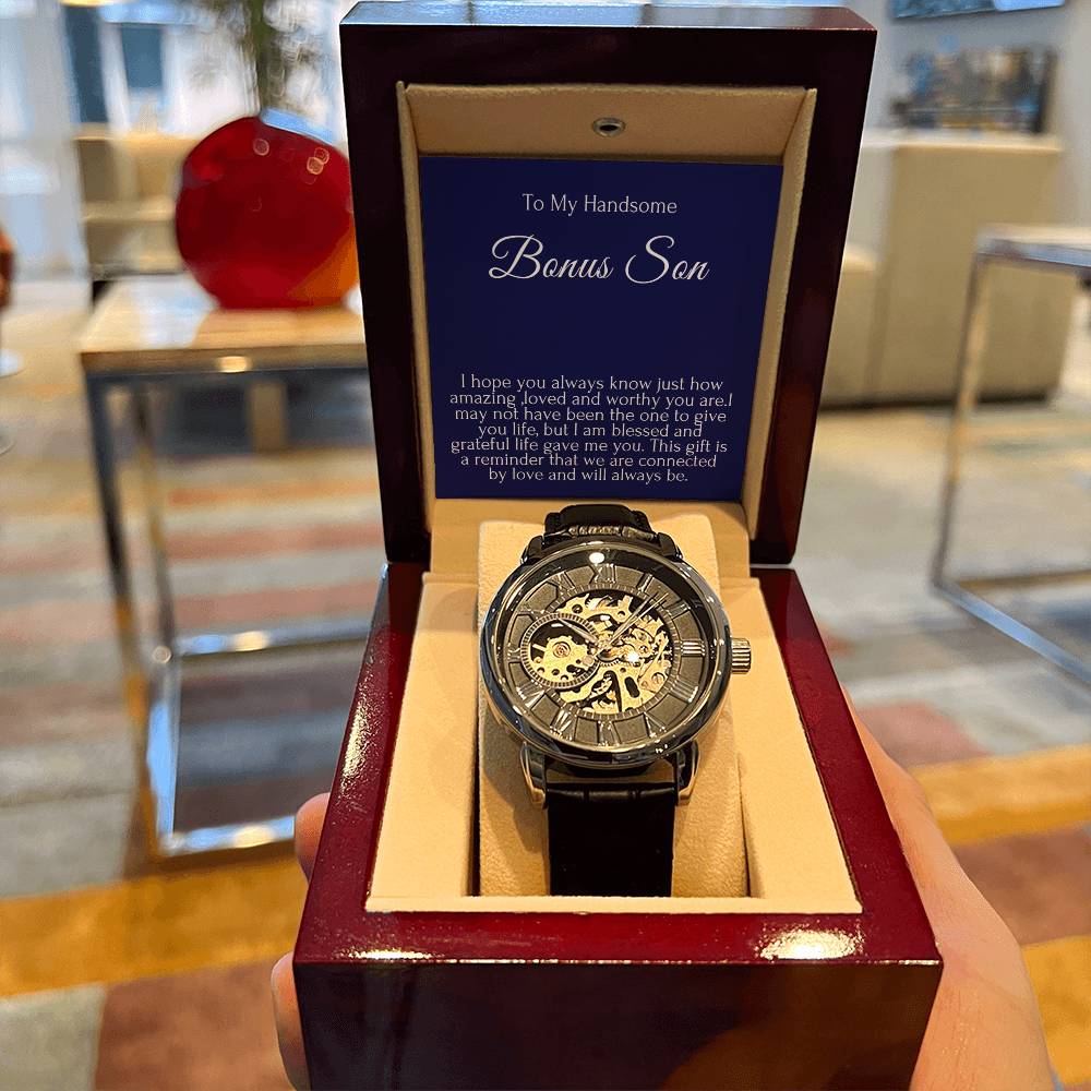 To My Handsome Bonus Son Openwork Watches