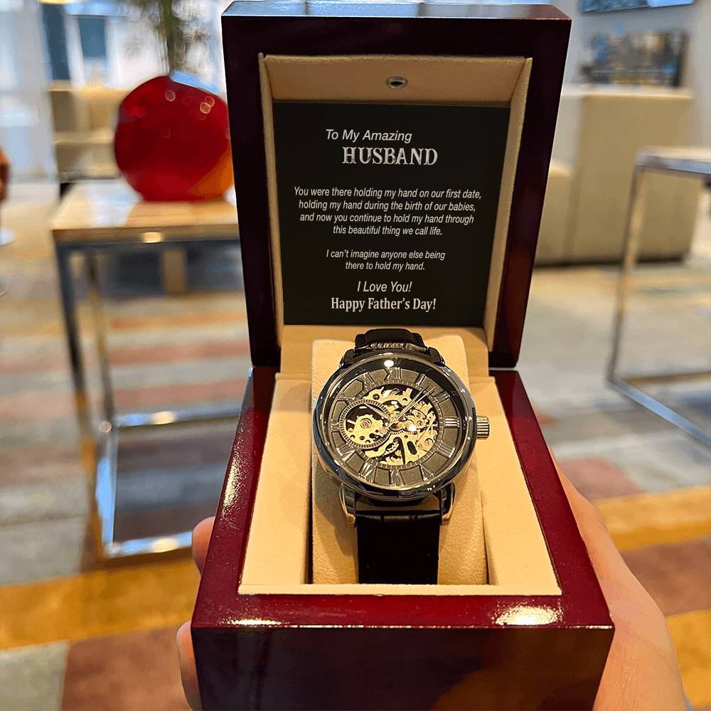Men's Openwork Watch For Husband To My Amazing Husband Gift Watch Father's Day Gift Watch From Wife Skeleton Watch For Men(1)