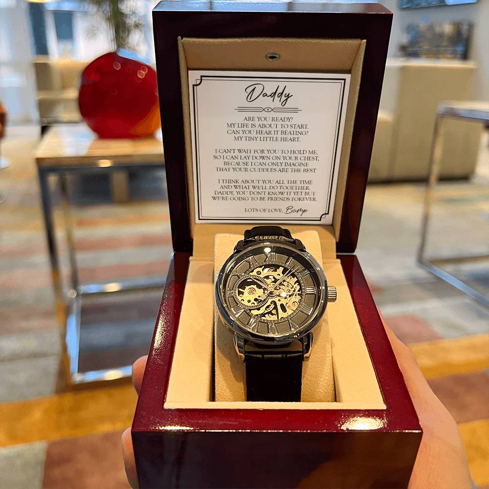 Father's Day Gift For New Dad Daddy To Be Keepsake Gift Dad To Be Gift From Bump Birthday Gift Openwork Watch