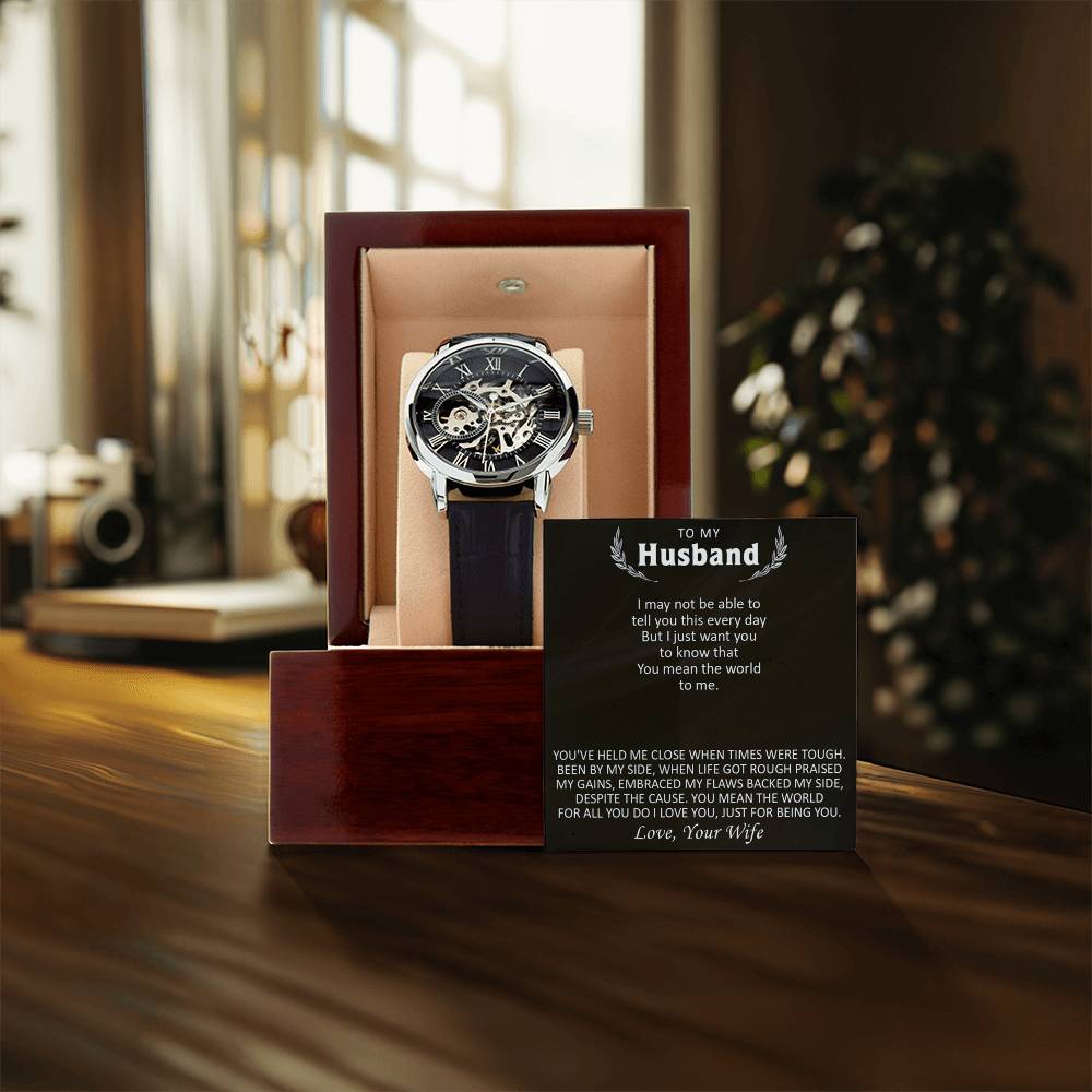 Gift For Husband Just Be You Openwork Watch