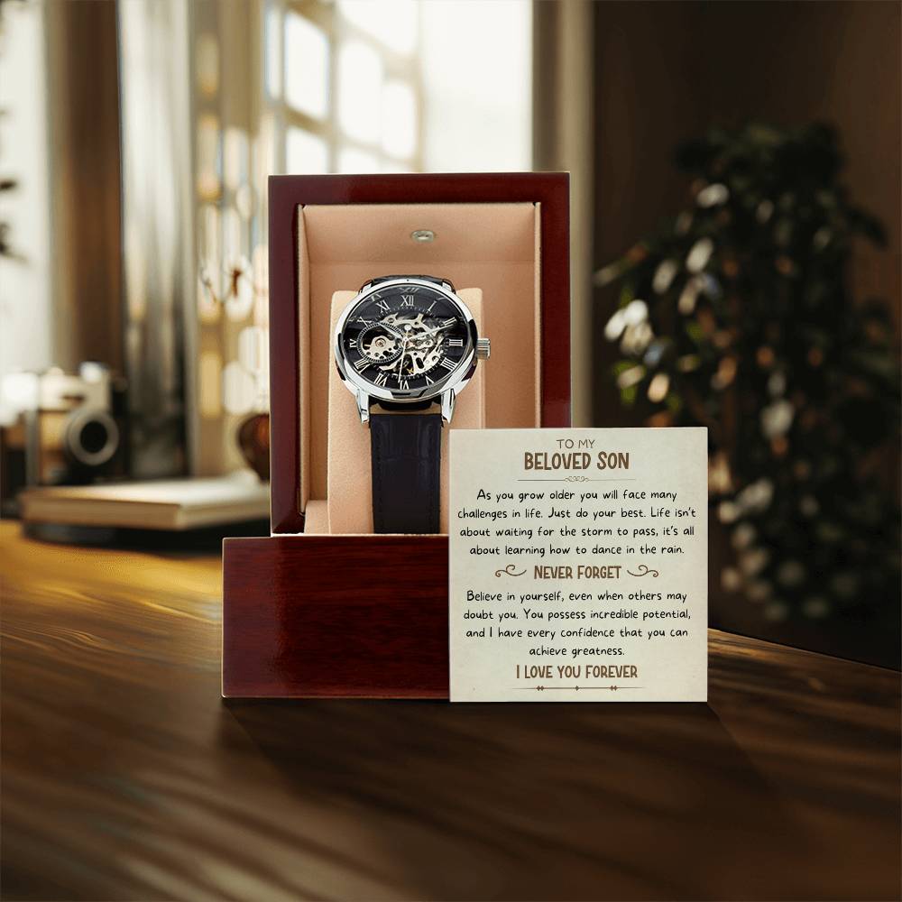 Son Gift - Never Forget - Openwork Watches