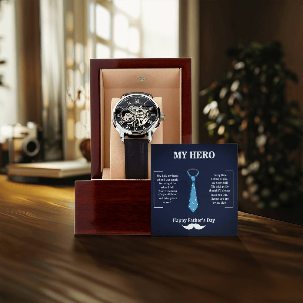 My Hero - Happy Father's Day Openwork Watch