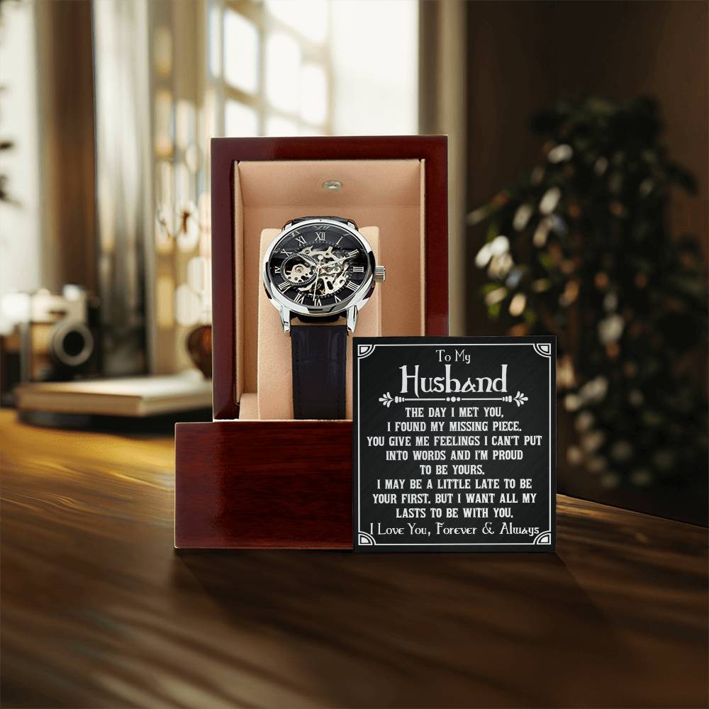 To My Husband Openwork Watch