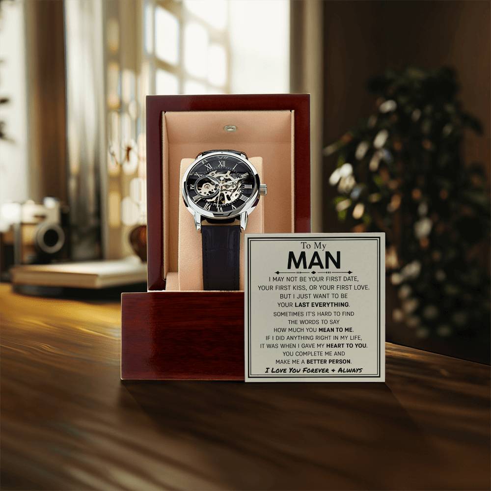 Gift For My Man - Love You Forever Openwork Watches - My Last Everything