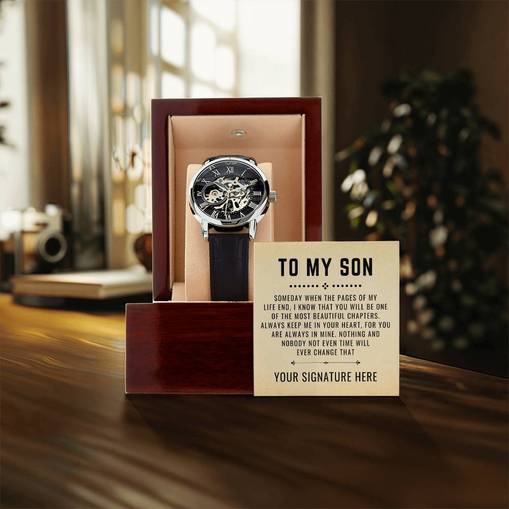 To My Son Openwork Watches - Hing And Nobody Not Even Time Will Ever Change That