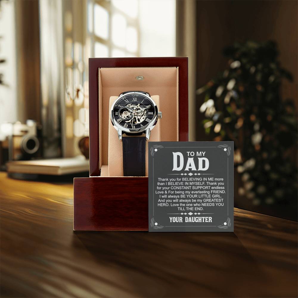 To My Dad - Thank You Openwork Watch