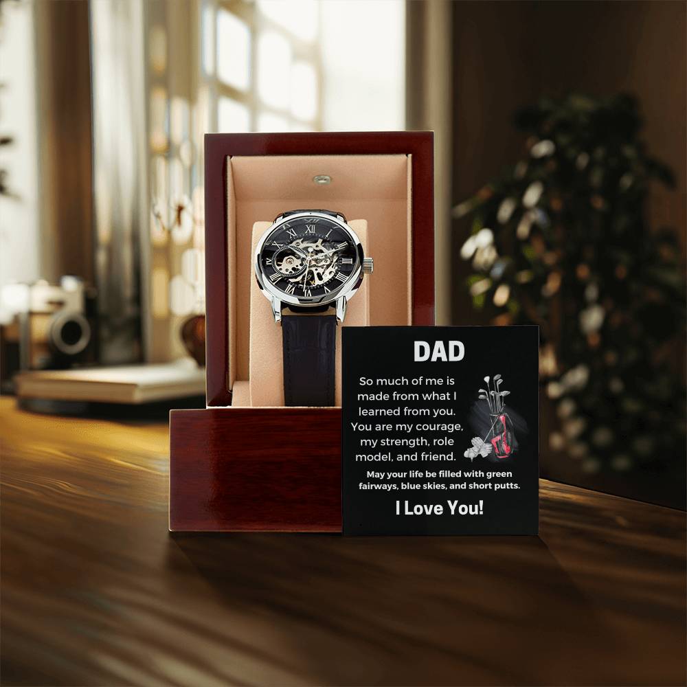 Dad Golf Openwork Watch