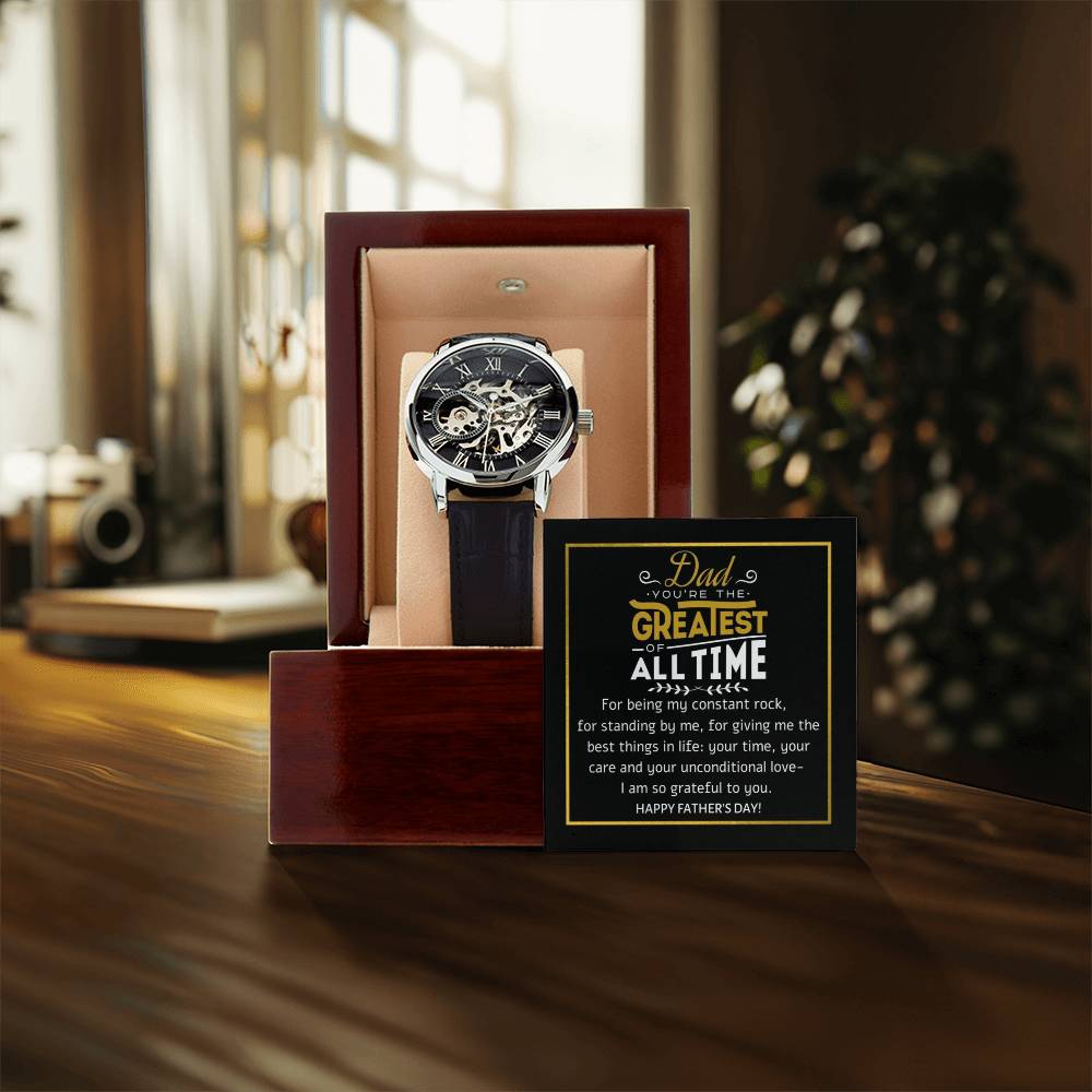 The Greatest Dad Of All Time Openwork Watch