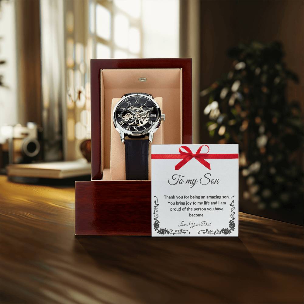 To My Son Openwork Watches,, Gift From Dad