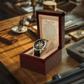 To My Dad Openwork Watch Birthday Gift For Dad Father's Day Gift Message Card Gift