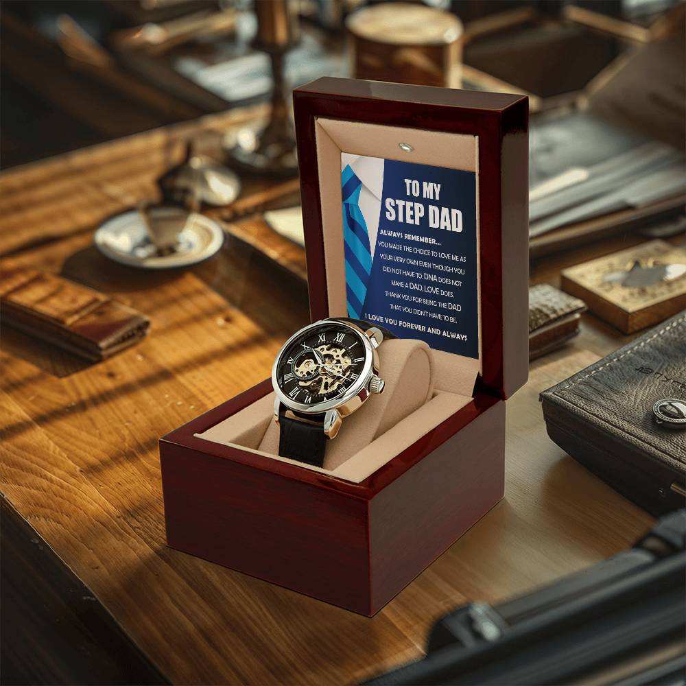 Step Dad Gift - Openwork Watches - Always Remember