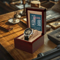 To My Soldier Watch With Message Card Openwork Watch For Soldier Dad Father's Day Gift For Military Dad Father's Day Gift Watch From Wife