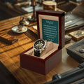 Wrist Watch For Dad Men's Openwork Watch Father's Day Gift From Daughter Gift From Son Dad Birthday Gift Watch With Message Card(3)