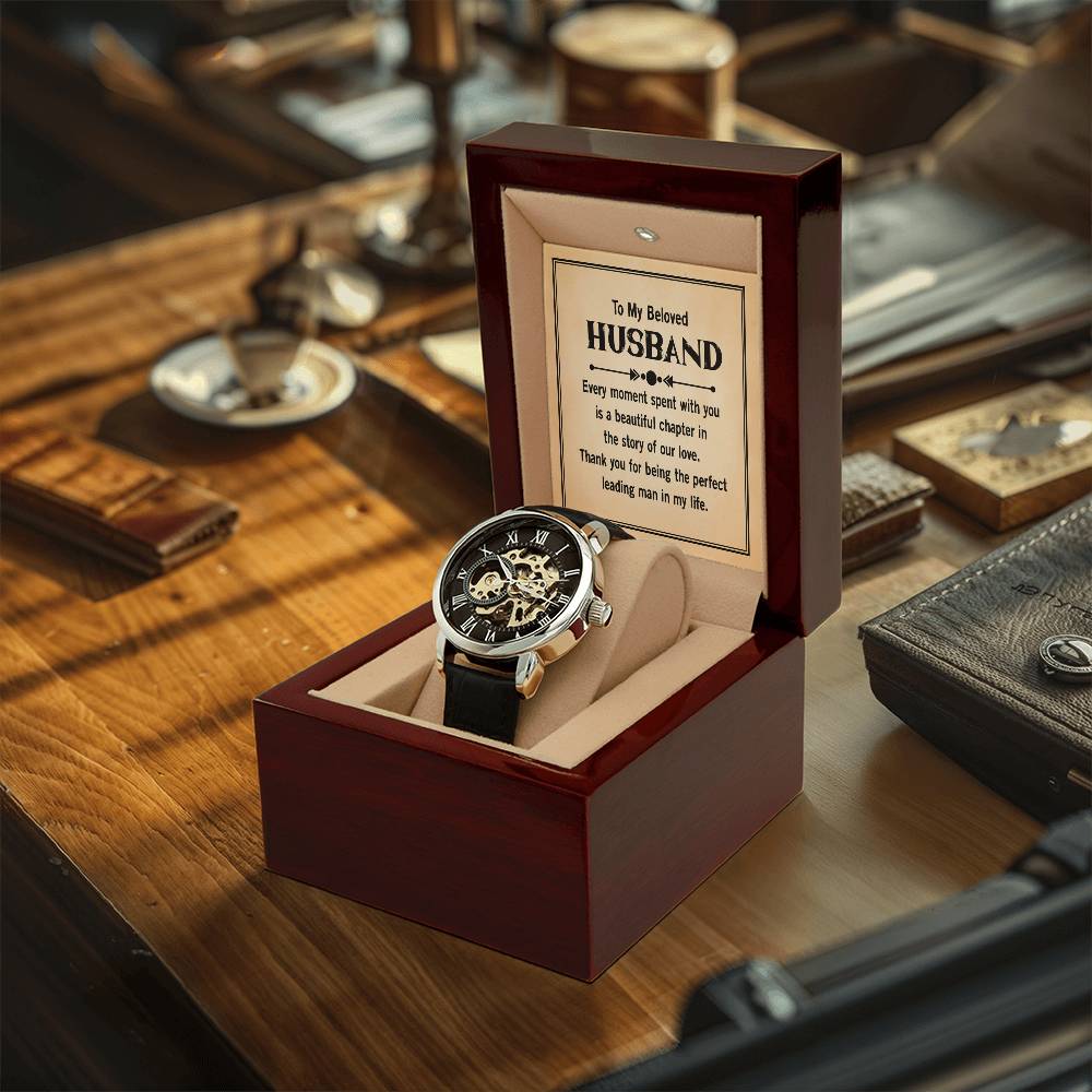 Husband Gifts - Every Moment Spent With You Is A Beautiful Chapter In The Story Of Our Love - Openwork Watches