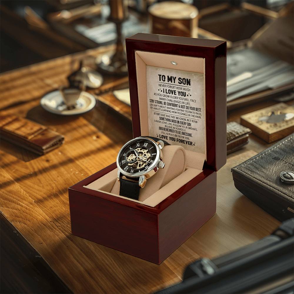 To My Son - I'll Always Be With You Openwork Watches